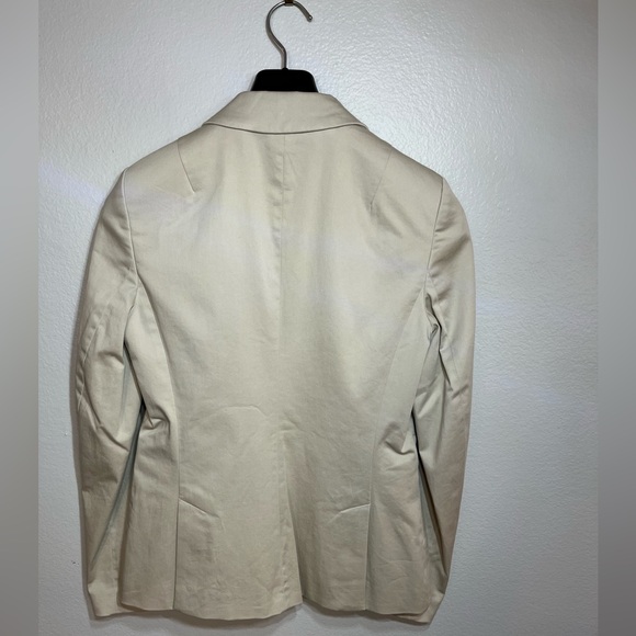 Banana Republic brand new sateen tan jacket Sz 6 with stretch - Picture 3 of 5